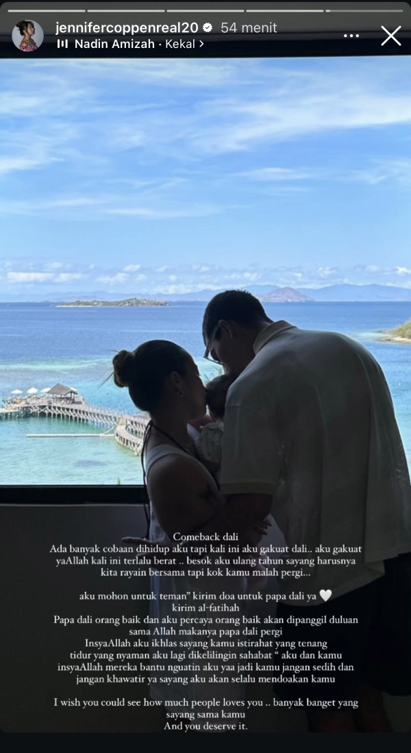 Dali Wassink Meninggal Dunia 2 Hari sebelum Ulang Tahun Jennifer Coppen