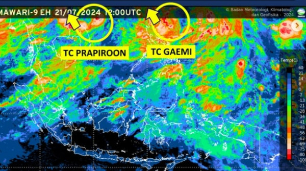 Siklon Tropis Gaemi dan Prapiroon di Utara Indonesia, BMKG: Waspada Hujan Lebat hingga Gelombang Tinggi