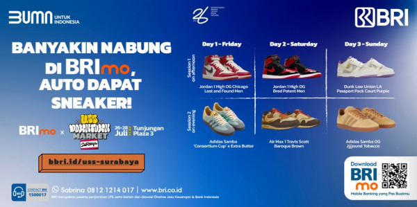 Nabung di BRImo bisa Dapat Sneakers Eksklusif, Ini Caranya!