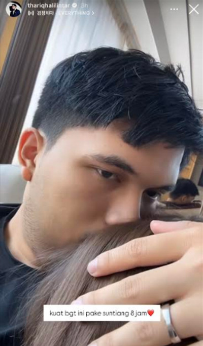 Momen Mesra Thariq Elus dan Kecup Kepala Aaliyah usai Tahan Pakai Suntiang 8 Jam