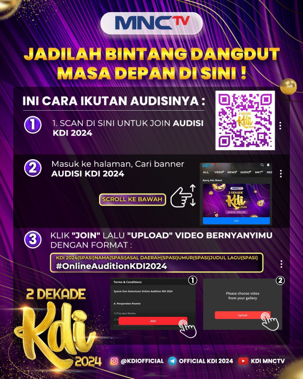 Mau Menjadi Bintang Dangdut di Indonesia? Segera Daftarkan Dirimu Ikuti Audisi Online KDI 2024