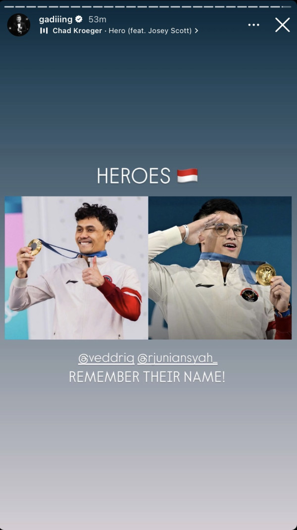 Gading Marten Bangga Rizky Juniansyah dan Veddriq Leonardo Raih Emas di Olimpiade Paris 2024: Pahlawan