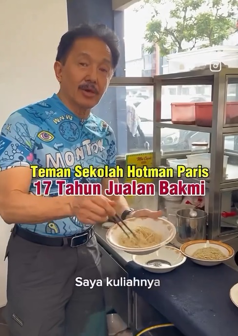Viral! Teman Kuliah Hotman Paris Jadi Penjual Bakmi di Bandung