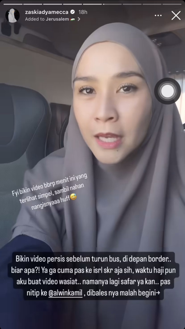 Kunjungi Israel, Zaskia Adya Mecca Buat Wasiat untuk Hanung Bramantyo