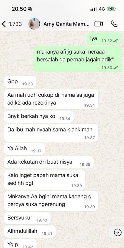 Bikin Sedih, Ini Isi Chat Curhatan Amy Qanita ke Raffi Ahmad