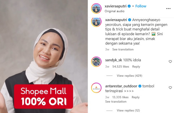 Selalu 100 Persen Saat Kerjakan Soal-soal Rumit, Xaviera, Sandy, dan Axel Belanja di Shopee Mall Karena 100 Persen Ori