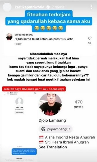 Kartika Putri Emosi Dituduh Bercadar karena Takut Ketahuan Prostitusi: Fitnah Terkejam