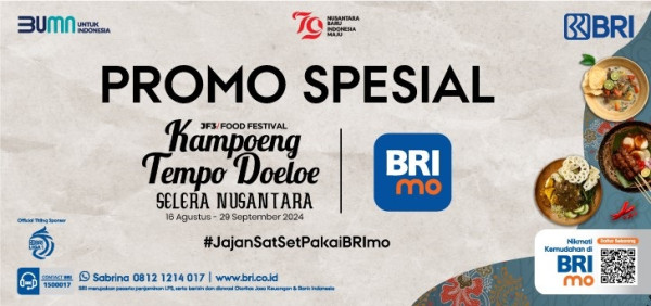 Kampoeng Tempo Doeloe 2024 Hadir Lagi, Yuk Cicip 100 Tenant Makanan Pakai Promo BRI!
