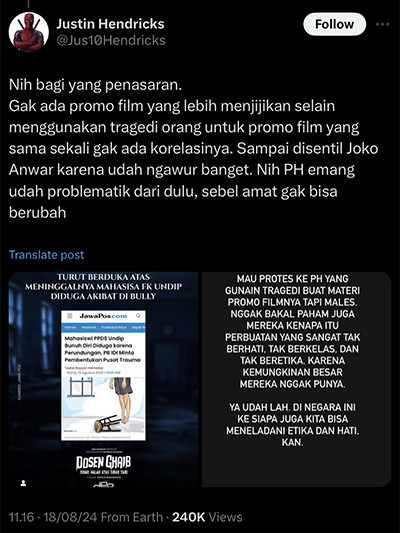 Ernest Prakasa Sentil Kelakuan Produser Kontroversial, Netizen Spill Nama Ini