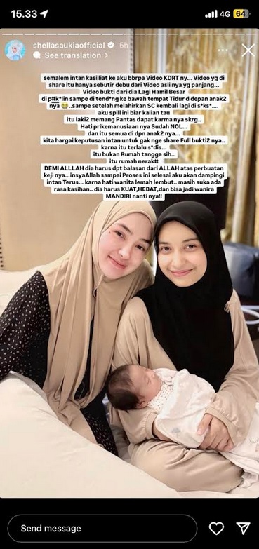 Cut Intan Nabila Kembali Perlihatkan Bukti CCTV Ditendang Suami saat Hamil Besar