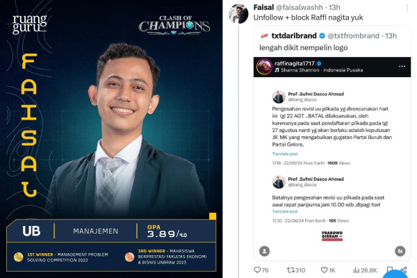 6 Peserta Clash of Champions Paling Vokal tentang Kawal Putusan MK, Ada yang Demo dan Ajak Block Raffi-Nagita