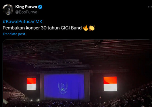 Gigi Buka Konser 30 Tahun Berkarya dengan Tampilkan Peringatan Darurat yang Diiringi Lagu Padamu Negeri