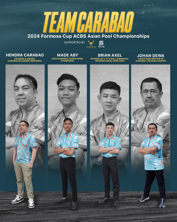 Regenerasi Biliar Tanah Air, Carabao Billiards Kirim 3 Atlet Biliar Indonesia ke Ajang Internasional