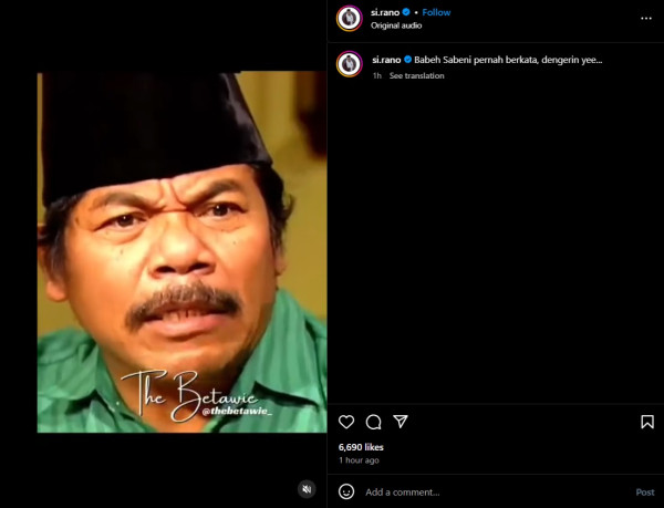 Rano Karno Maju Cawagub DKI Jakarta, Pesan Benyamin Sueb di Si Doel Anak Sekolahan Kembali Viral