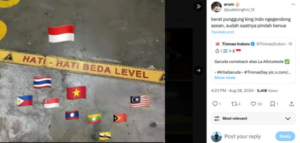 Meme Lucu usai Timnas Indonesia U-20 Gasak Argentina: Berat Punggung King Indo Gendong ASEAN, saatnya Pindah Benua!