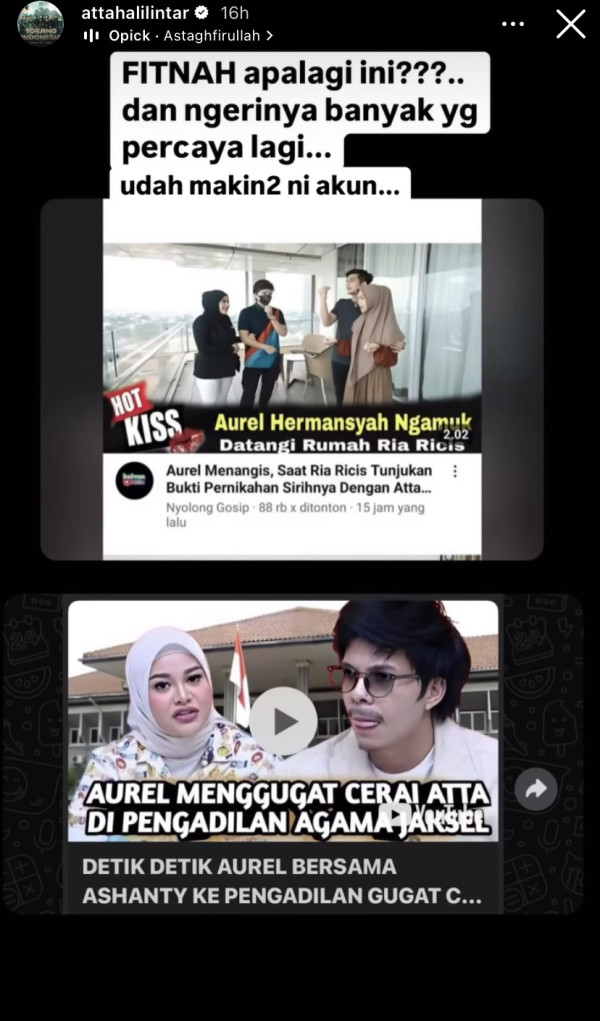 Atta Halilintar Ngamuk Dituduh Nikah Siri dengan Ria Ricis: Fitnah Apalagi Ini?