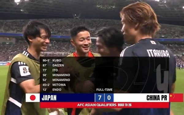 Hasil Kualifikasi Piala Dunia 2026: Jepang Hancurkan China 7-0