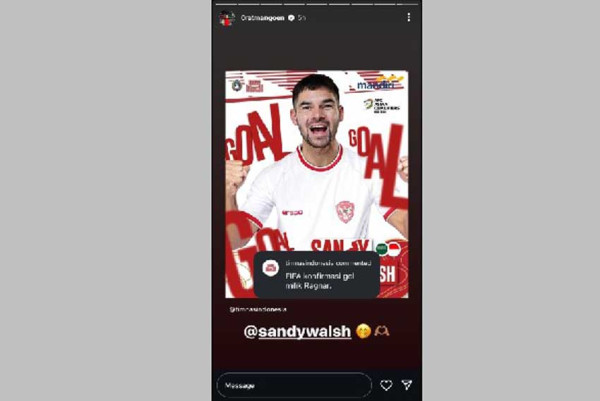 Canda Ragnar Oratmangoen kepada Sandy Walsh setelah Laga Lawan Arab Saudi