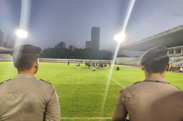 Jelang Laga Lawan Australia, Latihan Timnas Indonesia Dijaga Ketat Kepolisian