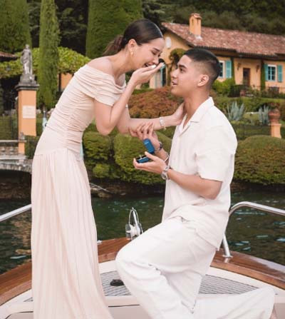 Al Ghazali Akhirnya Lamar Alyssa Daguise dalam Suasana Romantis di Italia