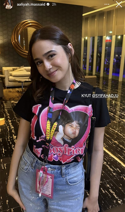 Syifa Hadju Pakai Baju Gambar El Rumi Bertuliskan 'I Love My Boyfriend' di Pestapora