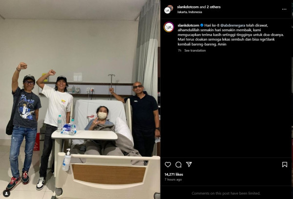 Kondisi Abdee Slank Membaik usai 8 Hari Dirawat Akibat Iga Nephropathy