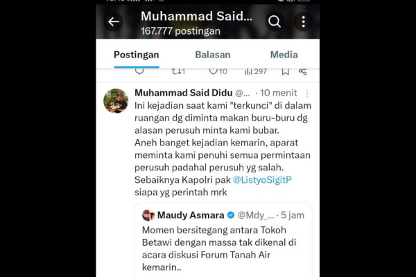 5 Orang Ditangkap terkait Pembubaran Diskusi Para Tokoh, Suruhan Siapa?