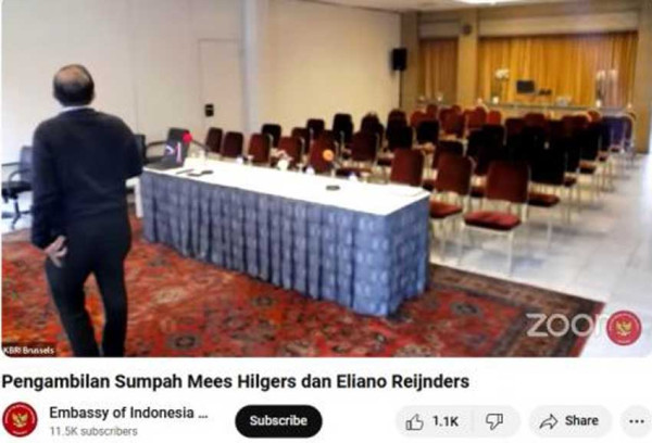 Live Streaming Pengambilan Sumpah WNI Mees Hilgers dan Eliano Reijnders di Belgia