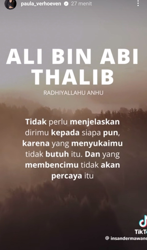 Pesan Paula Verhoeven usai Dituduh Selingkuh oleh Baim Wong, Singgung soal Kepercayaan