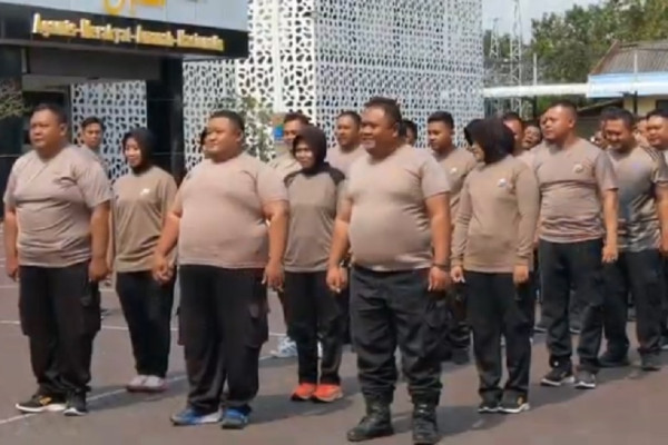 Unik! 60 Polisi Gendut di Trenggalek Wajib Ikuti Program Penurunan Berat Badan