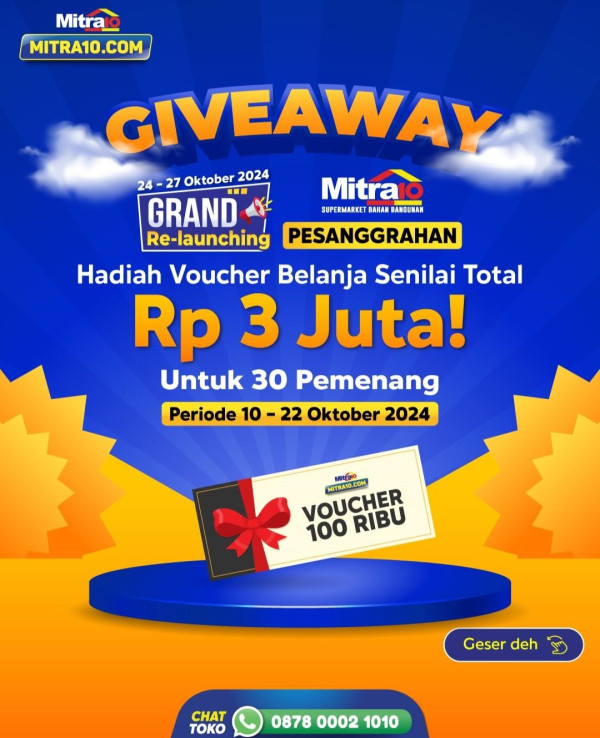 Mitra10 Pesanggrahan Tawarkan Konsep Baru yang Lebih Modern dan Menyenangkan