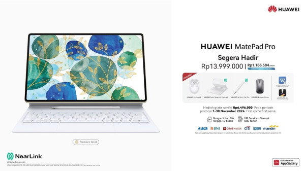 Segera Hadir, HUAWEI MatePad Pro 12.2, Tablet Flagship Layar Tandem OLED Terbaik di Dunia