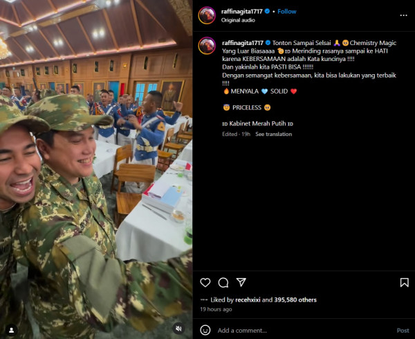 Serunya Raffi Ahmad Joget Koplo Bareng Kabinet Merah Putih di Retreat, Erick Thohir Ikut Goyang