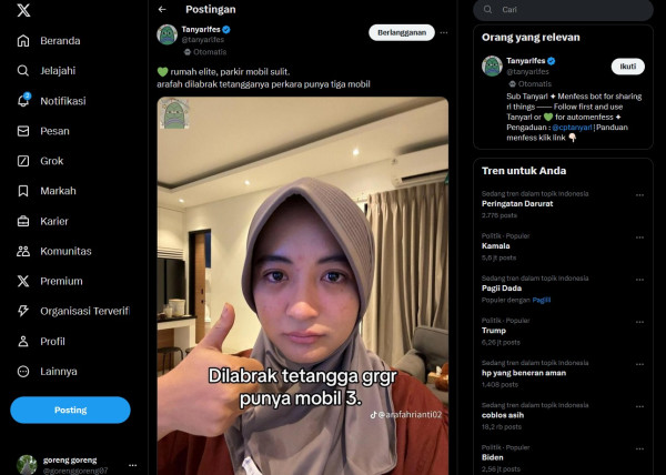 Arafah Rianti Nangis Dilabrak Tetangga Gegara Punya 3 Mobil, Netizen: Lu Parkir di Jalan!