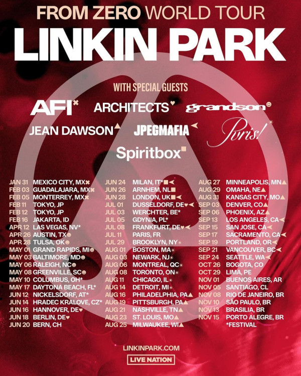 Linkin Park Umumkan Konser di Jakarta 16 Februari 2025
