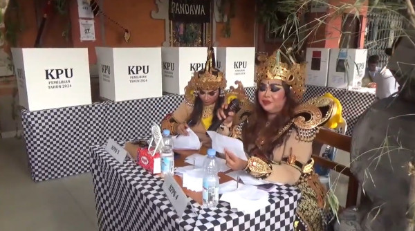 Pilkada 2024, TPS Bertema Pewayangan di Badung Ajak Warga Pilih Pemimpin Jujur