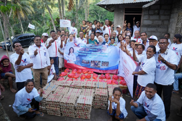 Semringah Dapat Bantuan Sembako, Pengungsi Erupsi Gunung Lewotobi Laki-Laki: Terima Kasih Partai Perindo