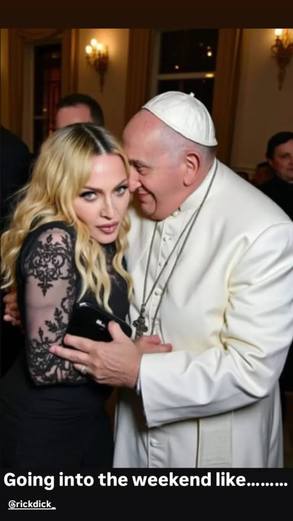 Madonna Dikecam Imbas Bagikan Foto Mesra dengan Paus Fransiskus Pakai AI, Disebut Menjijikkan