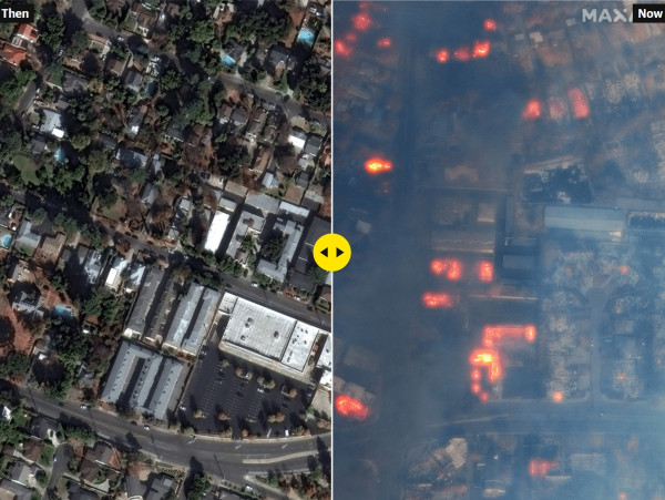 Mengerikan! Foto Satelit Ungkap Sebelum dan Sesudah Neraka Kebakaran di Los Angeles