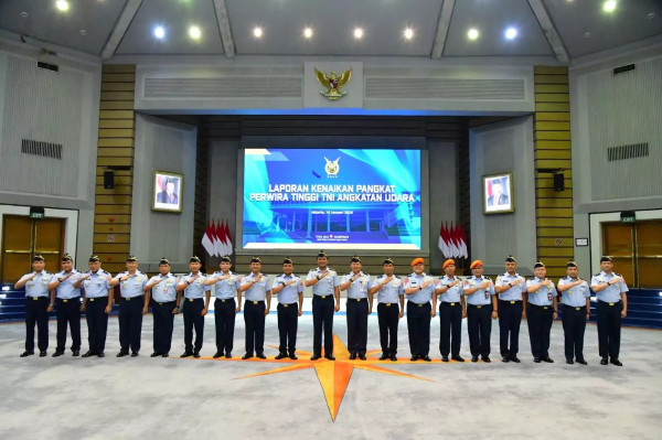 Selamat! 17 Perwira Tinggi TNI Angkatan Udara Naik Pangkat