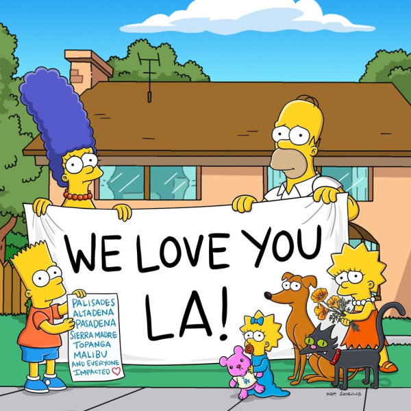 Viral The Simpsons Ramal Kebakaran Dahsyat di Los Angeles