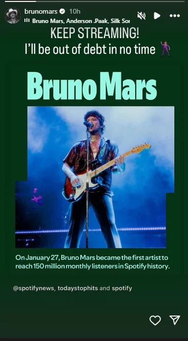 Bruno Mars Klarifikasi Rumor Terlilit Utang Judi Rp811 Miliar