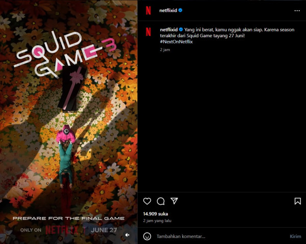 Squid Game 3 Tayang 27 Juni 2025, Bagaimana Nasib Seong Gi Hun?