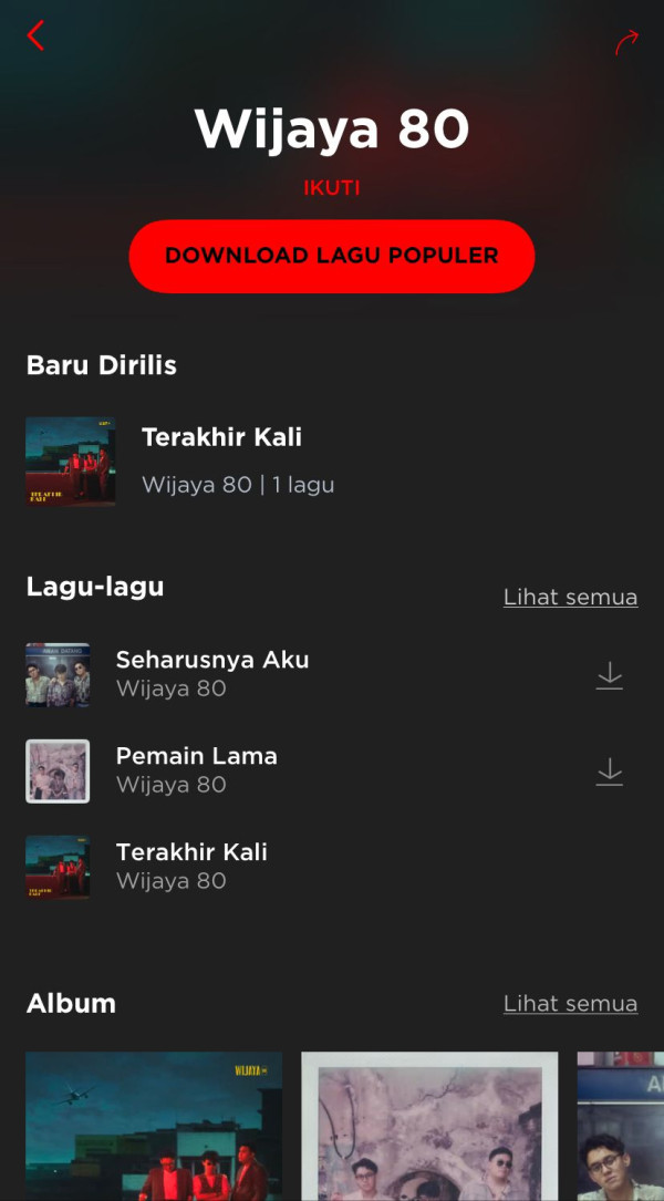 Jadi National Anthem Anak Muda, Lagu Terakhir Kali dari Wijaya 80s Kini Peringkat 1 di TREBEL Top Download Januari 2025!
