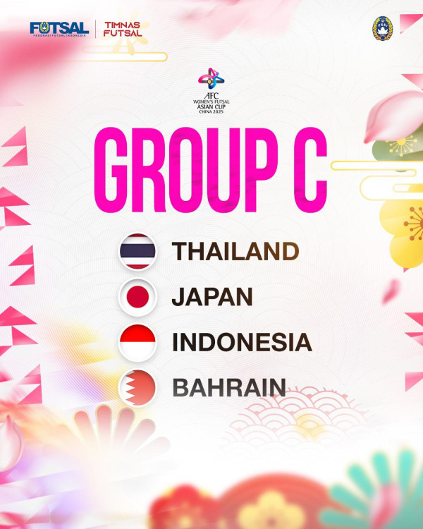 Hasil Drawing Piala Asia Futsal Putri 2025: Indonesia Bentrok Jepang!