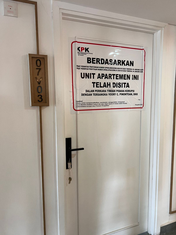 Tanah di Cikarang dan Apartemen di Jaksel Senilai Rp22 Miliar Disita KPK