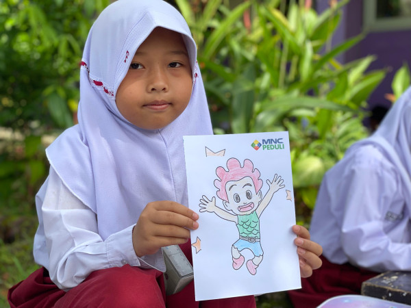 Antusias Siswa SDN Pangarakan 01 Ikuti Literasi MNC Land dan MNC Peduli