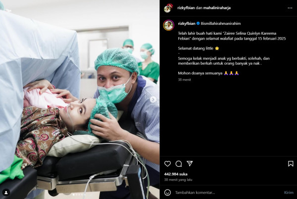 Mahalini Melahirkan Anak Pertama Berjenis Kelamin Perempuan
