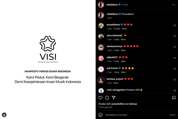 Keenan Nasution Tolak Royalti Rp50 Juta, Vidi Aldiano Singgung Kesejahteraan Musisi