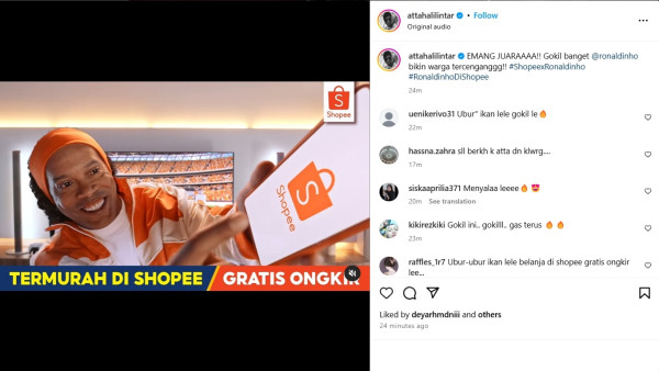 Harus Nonton! Ronaldinho Muncul di Iklan Terbaru Shopee